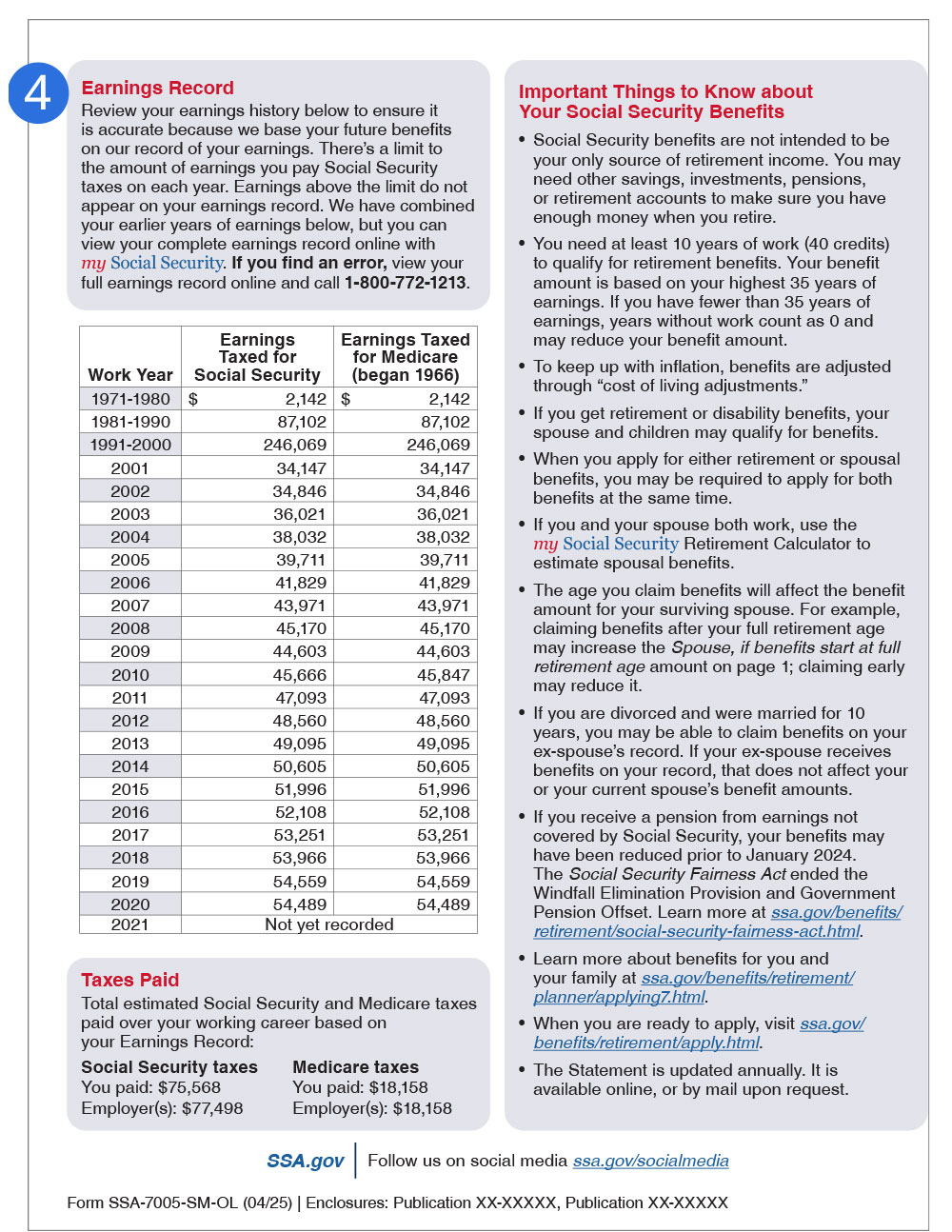 Social Security Vision Statement Examples Your Social Security Statement: A Personalized Guide to Your Benefits